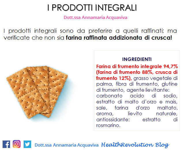 etichette alimentari nutrizionali alimenti integrali