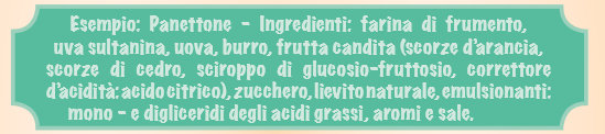 INGREDIENTI PANETTONE