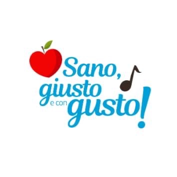 Colour logo of the Sano, giusto e con gusto! project